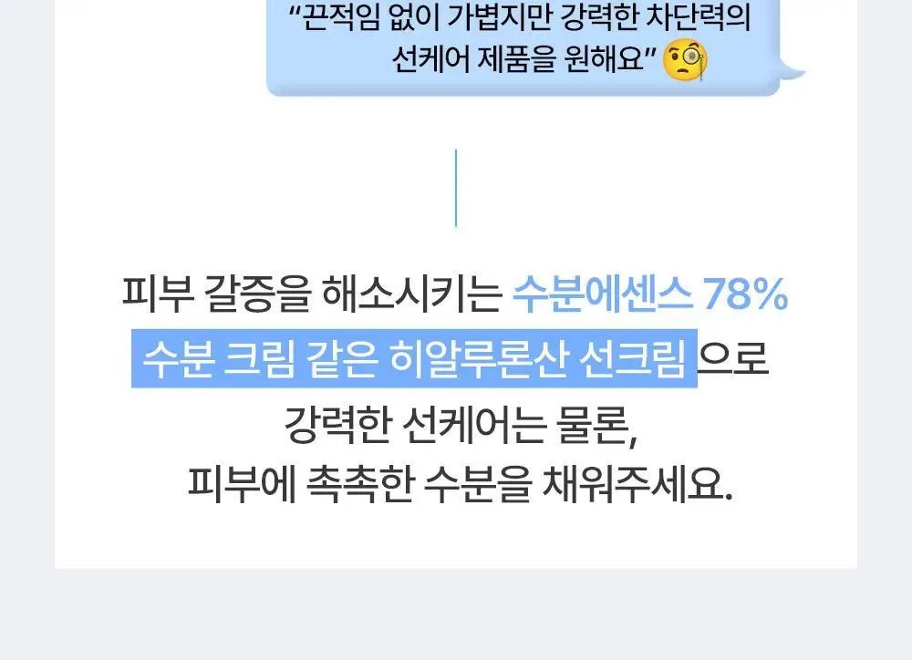 [수분광선크림] 비긴스 바이 정샘물 블루 캐모마일 히알루론산 수분 선 크림 50ml 상세페이지 6